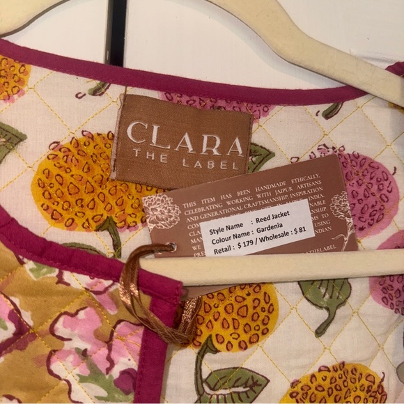 NWT Victoria Dunn Reed Quilted Jacket in Gardenia - Picture 2 of 3